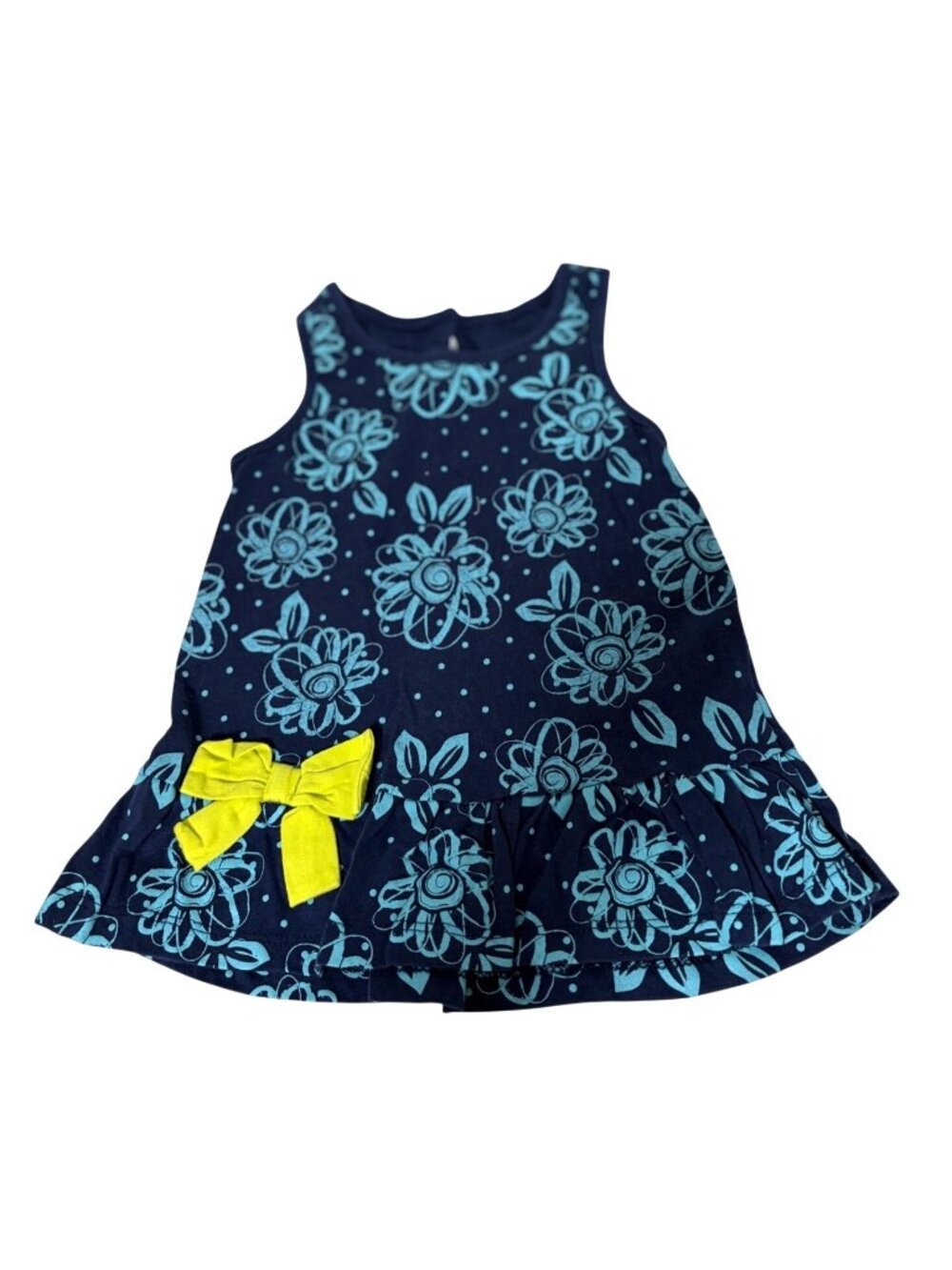 Vintage Healthtex Girls Infant Baby Size 24 months Sundress Blue Floral Pendlum